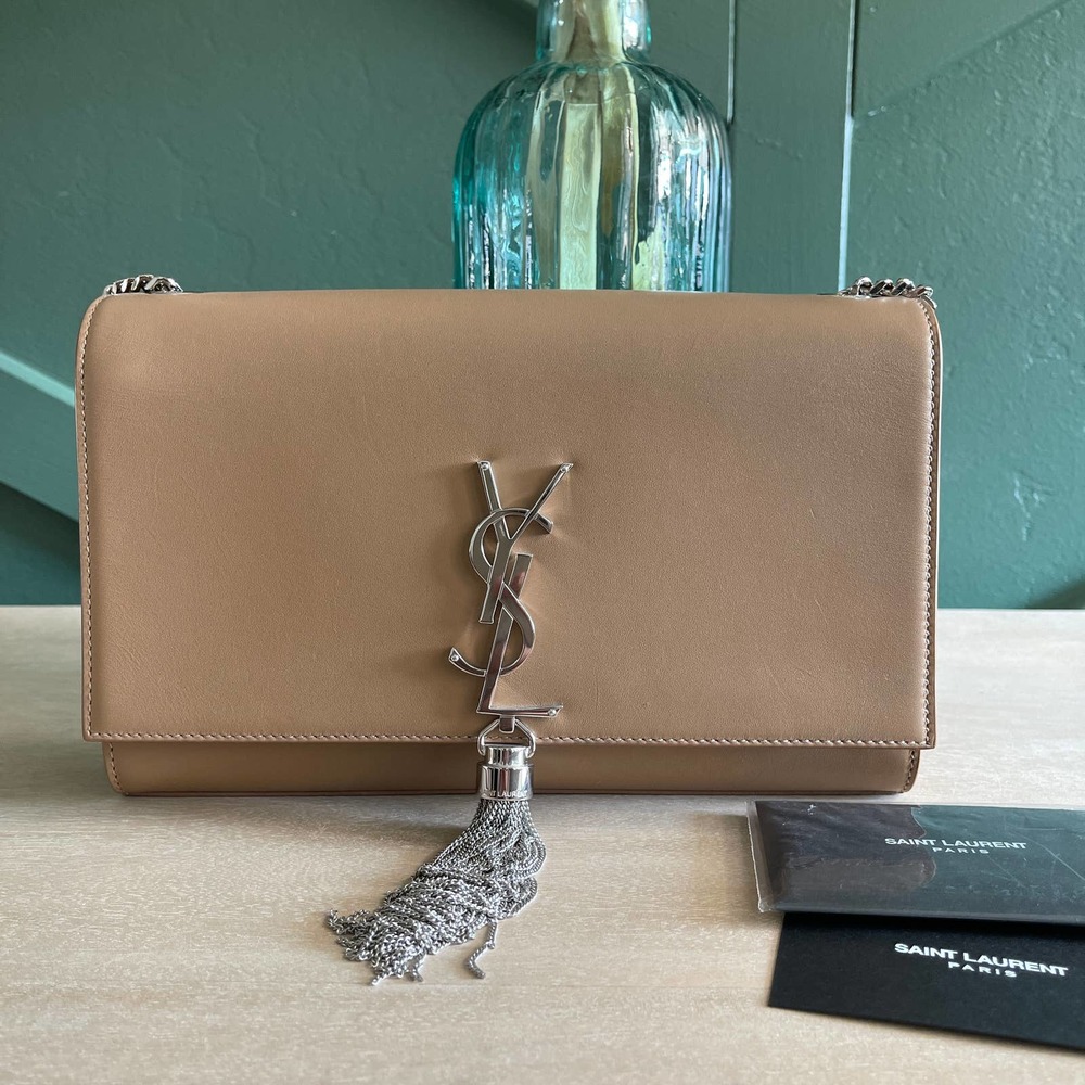 New Saint Laurent Kate Monogram Tassel Nuder - Picture 2 of 11